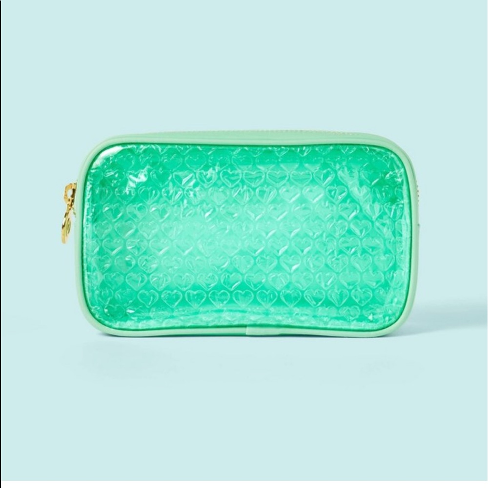 Bubble Hearts Small Pouch- Stoney Clover Lane x Target Light Green